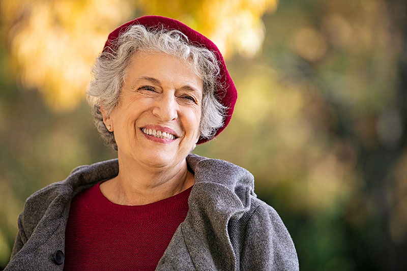 Senior woman smiling