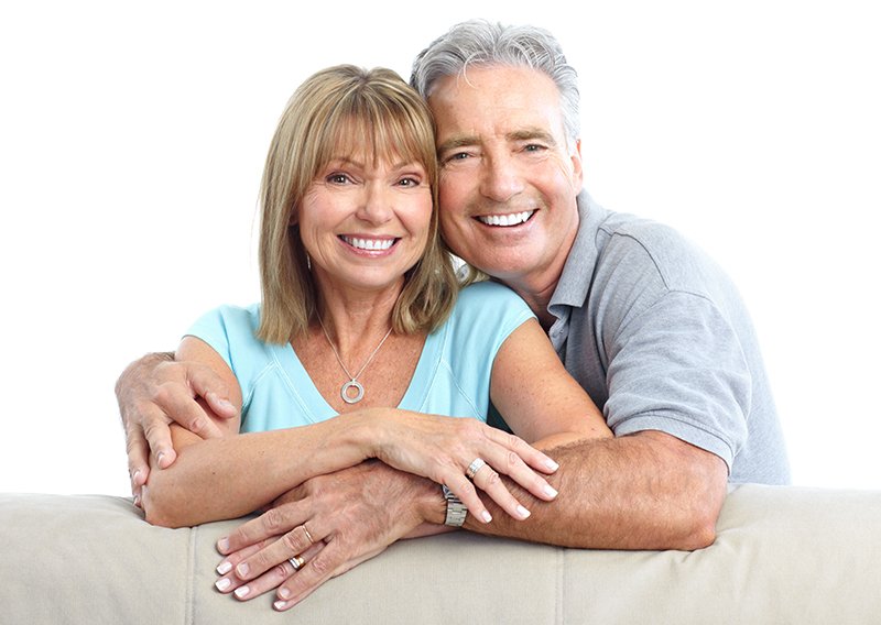 Senior Happy Couple With Dental Implants From Premier Dental Care